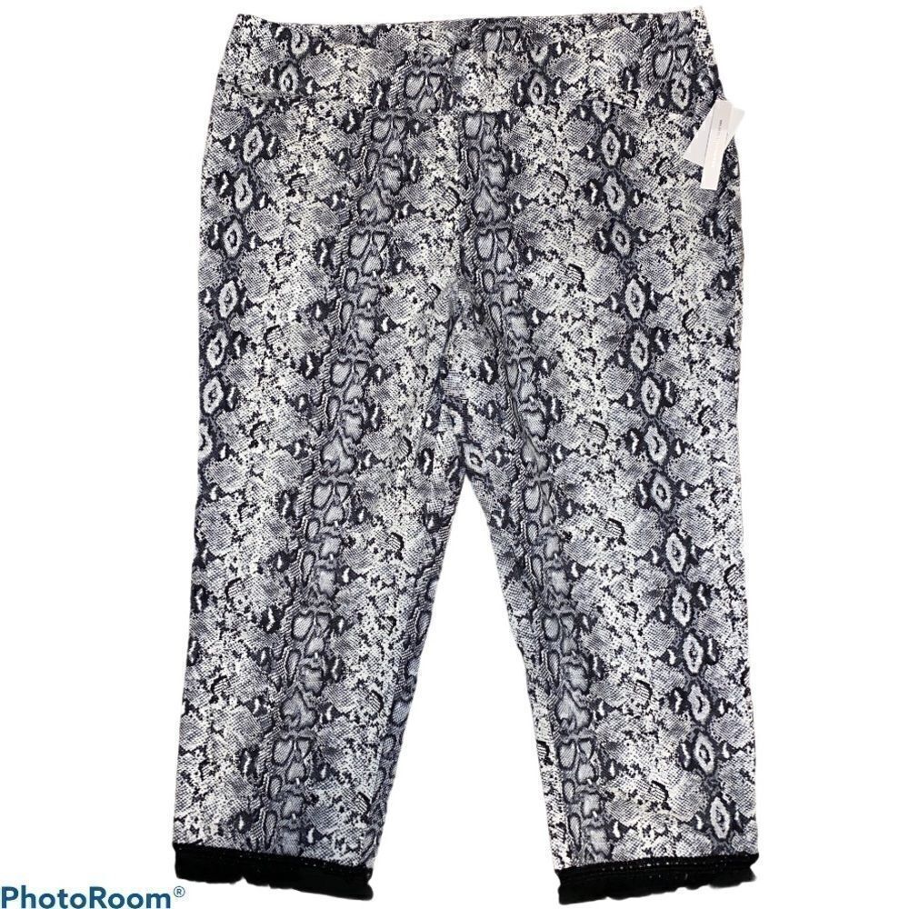 Joe B Benbasset Snakeskin Stretch Crop Pants NWT